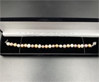 Japanese Akoya Pink & White Pearl Bracelet