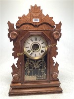 Antique Hawk Wm. L. Gilbert Mantle 22" Clock