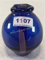 Cobalt Blue Blown Glass Oil Diffuser, 5" Tall