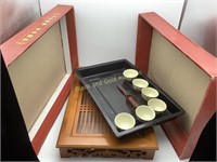 Boxed Tea Tray With Cups