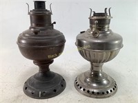 Two Vintage Oil/Kerosene Lamps