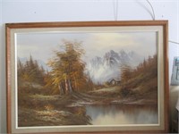 AUTOMN LANDSCAPE OIL PAINTING SIGNED BY ARTIST