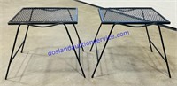 Pair of Small Metal Patio Tables