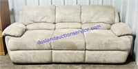 Cream Colored Double Reclining Couch (91”)