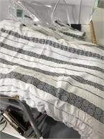 Modern striped black and white comforter