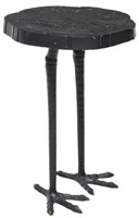 VANILLAWOOD FAUX BOIS & OSTRICH IRON SIDE TABLE