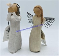 Pair of Willow Tree Ornaments - Thank You & Soar