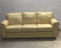 Large Lemon Drop Color Leather Sofa Z