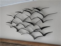 Flock of Birds Iron Wall Sculpture, Wall Clock