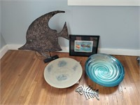 Nautical Decor, Clay & Glass Decorative Platters