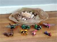 Miniature Bobble Head Animals, Seashells