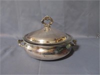 silver plated lidded dish