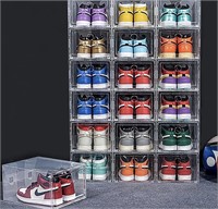New AOHMPT 18 Pack Clear Shoe Organizer Stackable