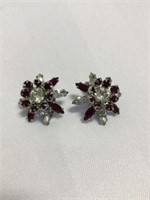 Vintage like new Sherman gem stone earrings
