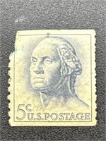 5 cent U.S. George Washington stamp (blue)