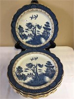 6 Antique Booths "Real Old Willow" 10.25" Plates