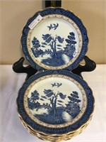 7 Antique Booths "Real Old Willow" 7.75" Plates