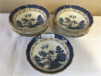 13 Antique Booths "Real Old Willow" 5.25" bowls