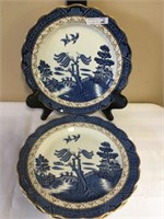 3 Antique Booths "Real Old Willow" 10" Plates