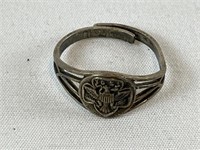 Vintage Sterling Girl Scout Ring