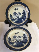 2 Antique Booths "Real Old Willow" 8.5" plates