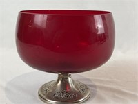 Striking red Gorham display bowl