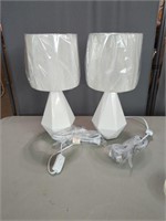 New Pair of Table Lamps 14.5" Tall
