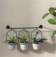 New Hanging Pots on Metal Bar hangs from Rope
