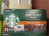 Starbucks pike place roast med. 72 K-cups