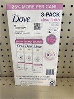 Dove deodorant spray 3 ct