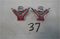 1955 - 56 Ford Front Fender V8 Emblems