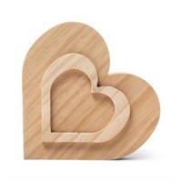 (2) Valentine's Day Layered Wood Heart Base - Mond
