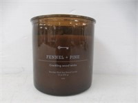 "Used" Threshold Amber Glass Jar Crackling Wooden