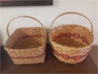 Vintage Lot of 2 Apple Baskets