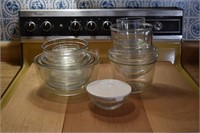 Lot of Glass Mixing Bowls/Storage Bowls