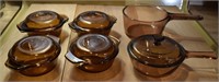 Lot of Assorted VisionWare/Anchor Hocking Cookware