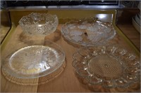 Lot of 4 Glass Serving Dishes