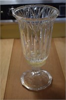 Vintage Heavy Crystal Vase on Stand