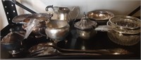 Lot of 12 Silver Plate Serving Pieces