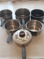 Lot of 6 Cooking Pots