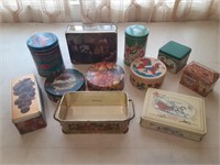 Lot of 12 Tins and Boxes