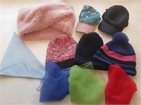 Lot of 10 Hats and Scarves