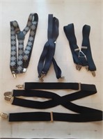 Lot of 4 Sets of Elastic Suspenders