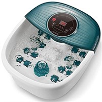 Foot Spa/Bath Massager with Heat Bubbles Vibrati