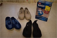 Lot of 4 Sock Slider and 3 Pairs of Shoes