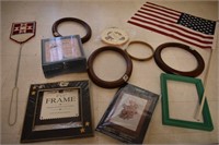 Lot of 11 Needlecraft Frames and Decor Pieces