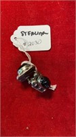 sterling earrings with black stones