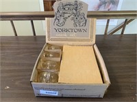 Vintage Set of 4 Yorktown Glass Snack Sets
