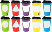 70 Coffee Cups with Lids,12 Ounce Disposable Pap