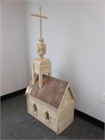 Vintage Hand Made Wooden Church
